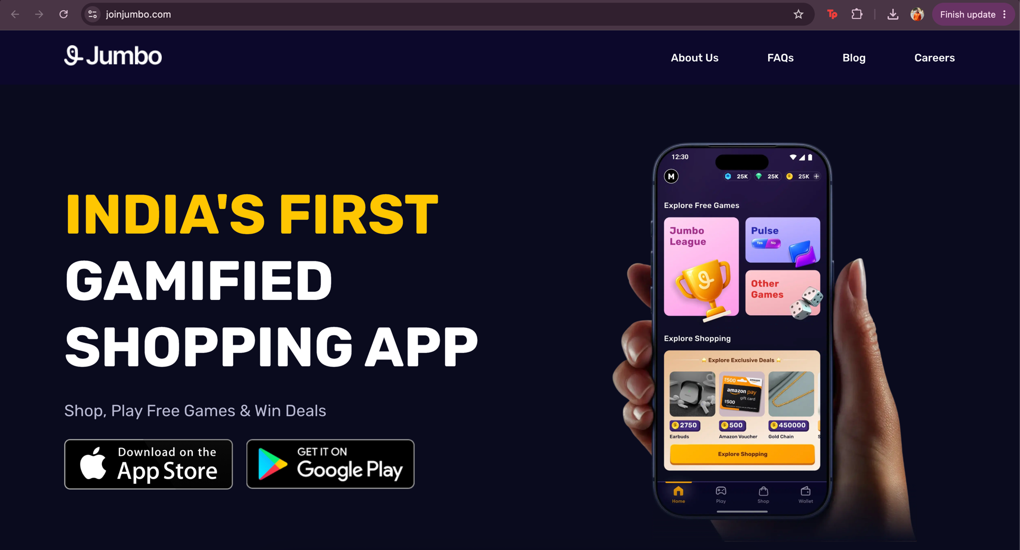 Jumbo — India's first gamified shopping app